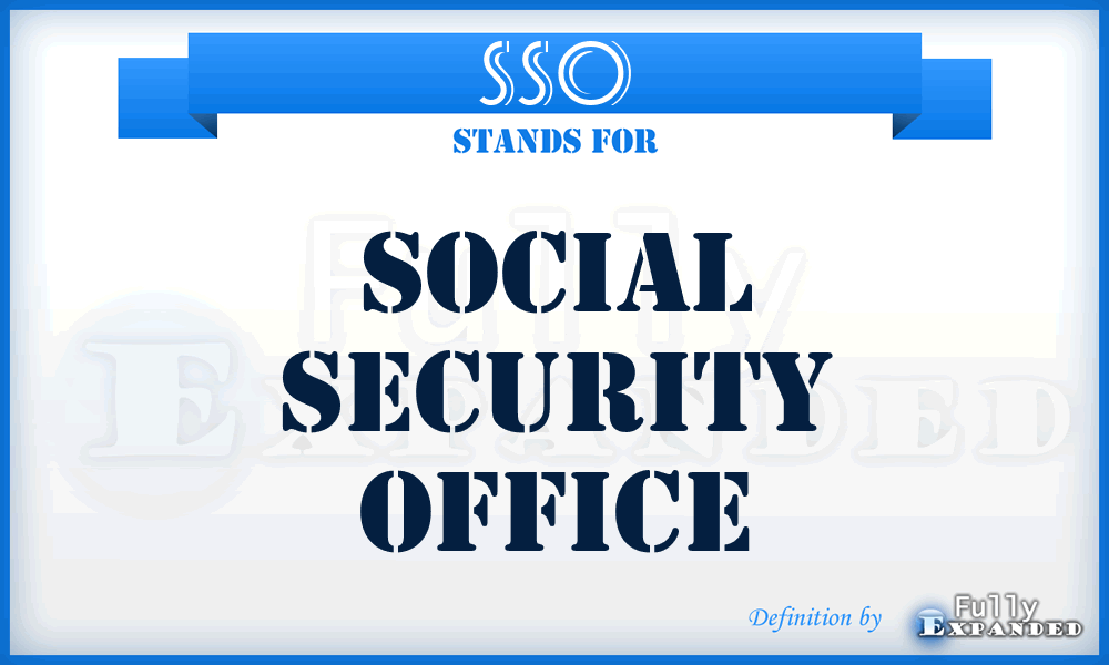 SSO - Social Security Office