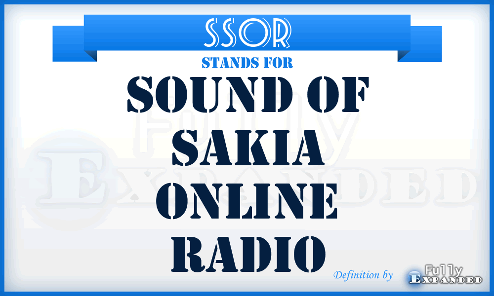 SSOR - Sound of Sakia Online Radio
