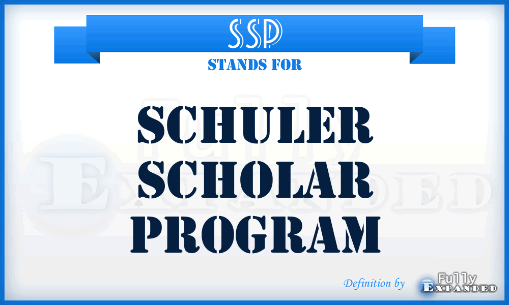SSP - Schuler Scholar Program