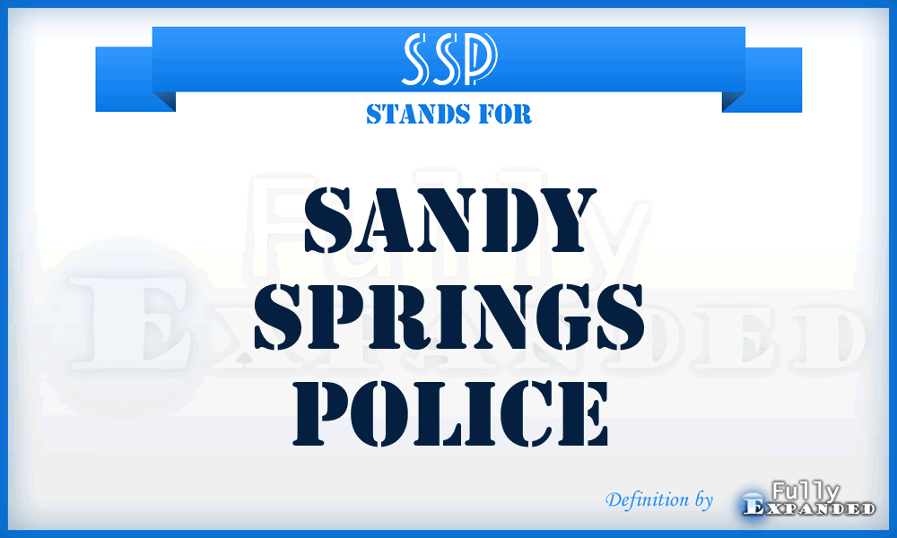 SSP - Sandy Springs Police