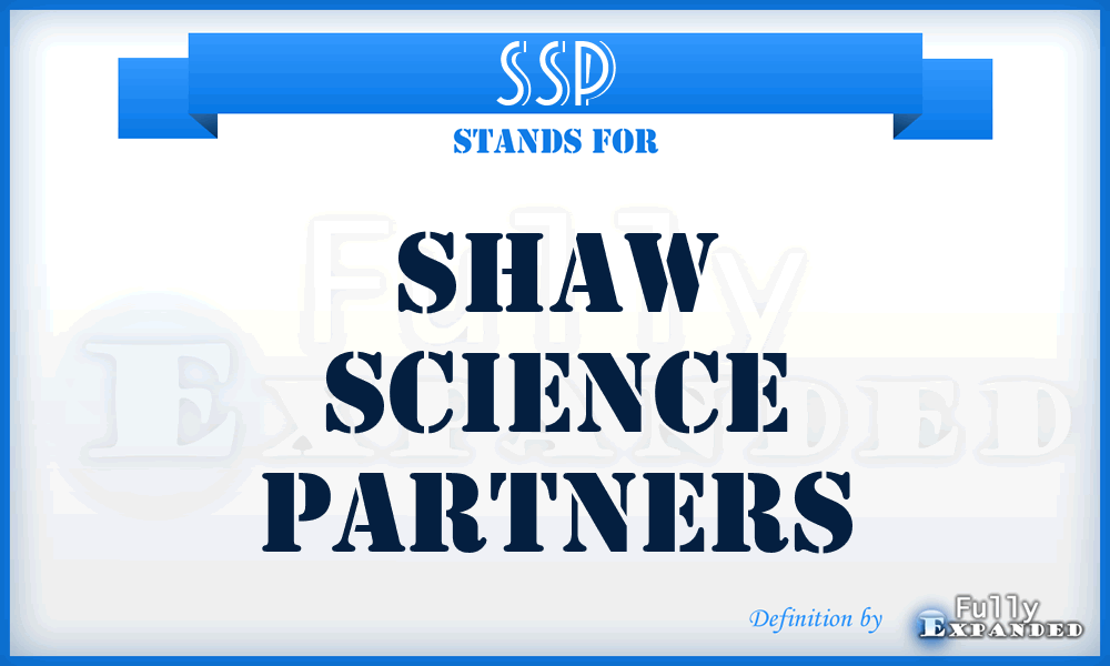 SSP - Shaw Science Partners