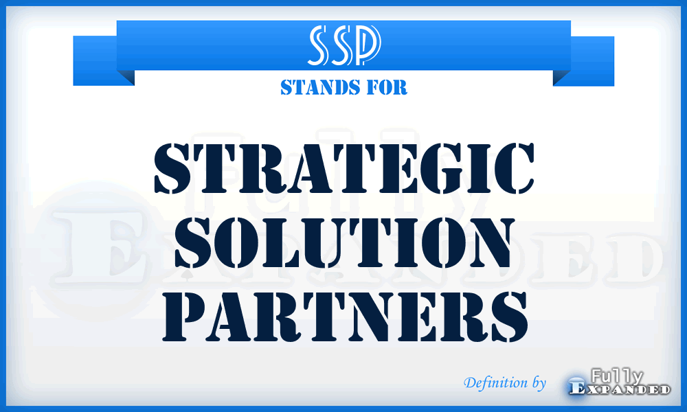 SSP - Strategic Solution Partners