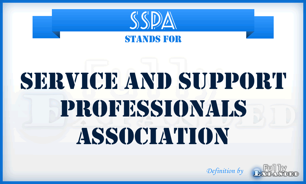 SSPA - Service and Support Professionals Association