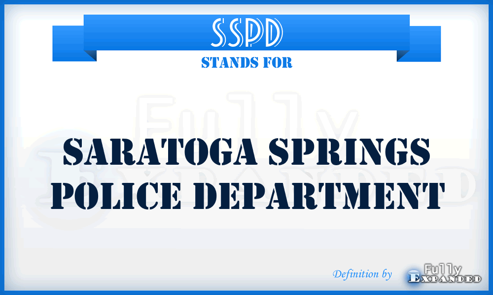 SSPD - Saratoga Springs Police Department