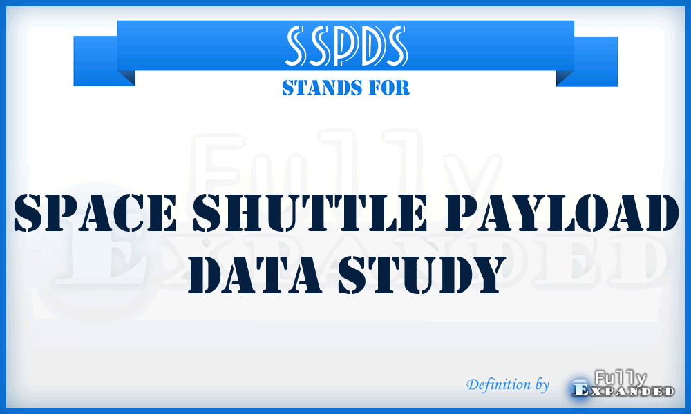 SSPDS - Space Shuttle Payload Data Study