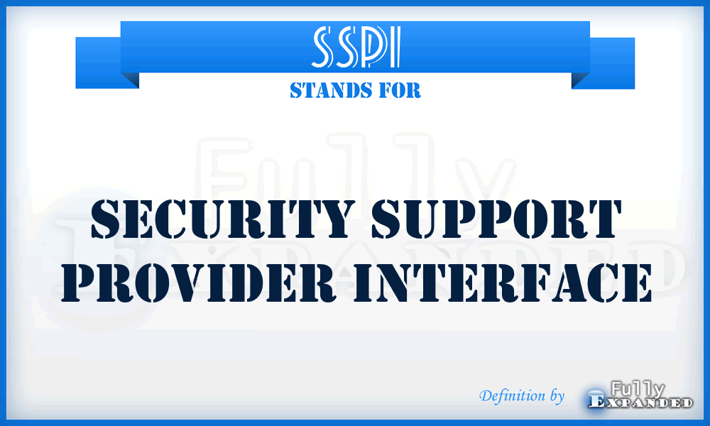 SSPI - Security Support Provider Interface
