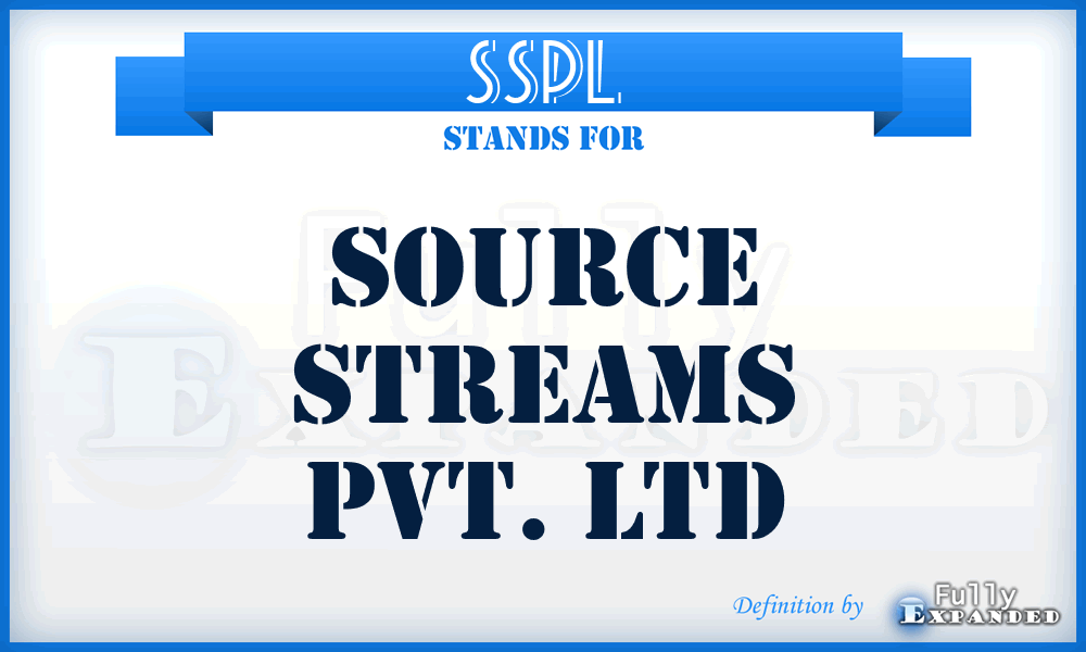 SSPL - Source Streams Pvt. Ltd