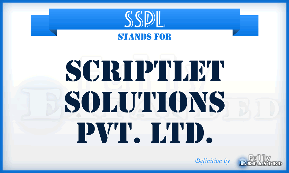 SSPL - Scriptlet Solutions Pvt. Ltd.