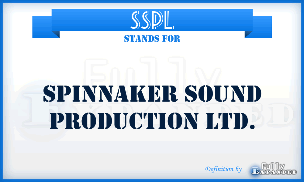 SSPL - Spinnaker Sound Production Ltd.