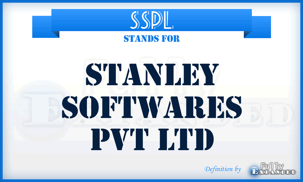 SSPL - Stanley Softwares Pvt Ltd