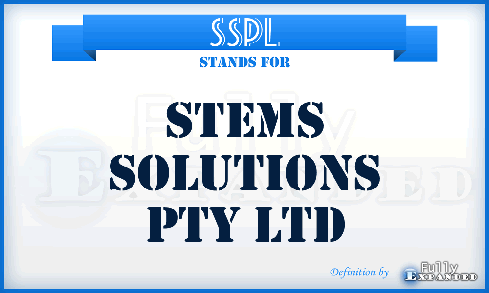 SSPL - Stems Solutions Pty Ltd
