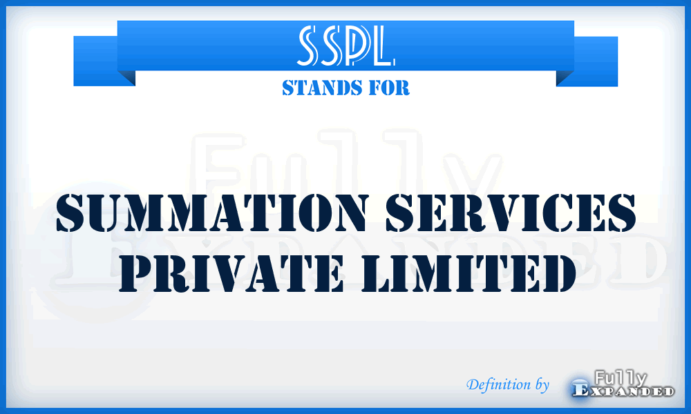 SSPL - Summation Services Private Limited