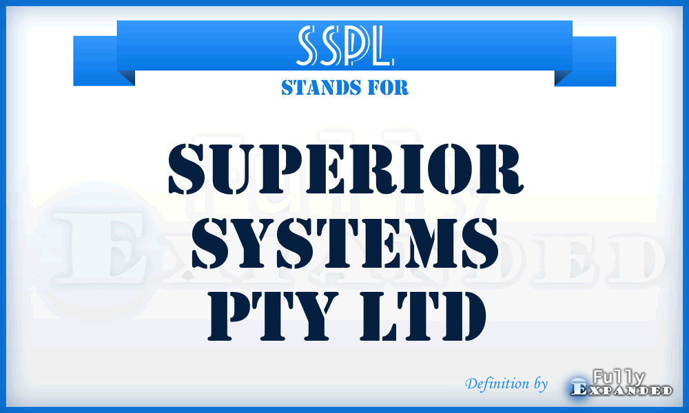 SSPL - Superior Systems Pty Ltd