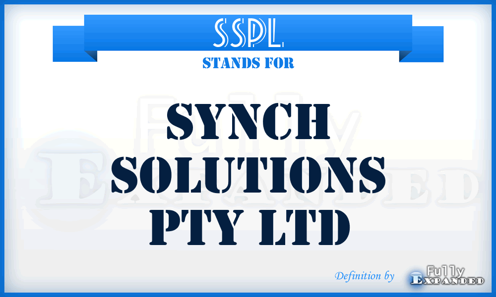 SSPL - Synch Solutions Pty Ltd