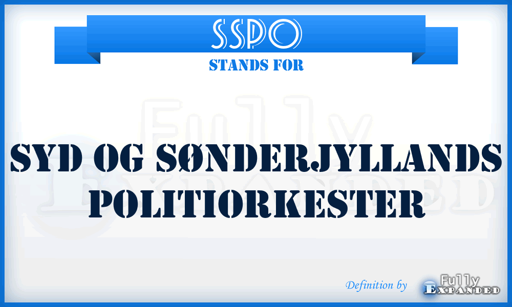 SSPO - Syd og Sønderjyllands PolitiOrkester