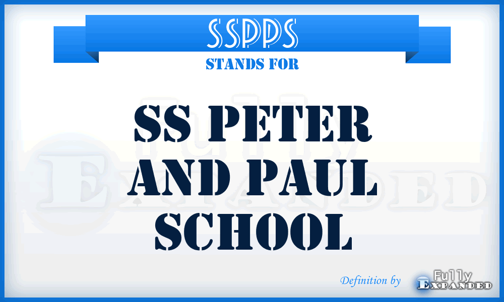 SSPPS - SS Peter and Paul School