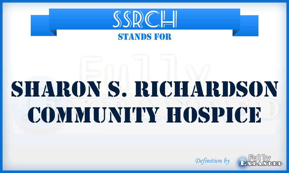 SSRCH - Sharon S. Richardson Community Hospice