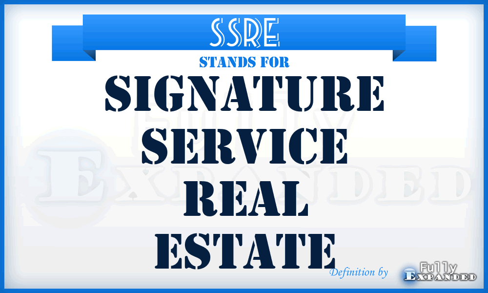 SSRE - Signature Service Real Estate