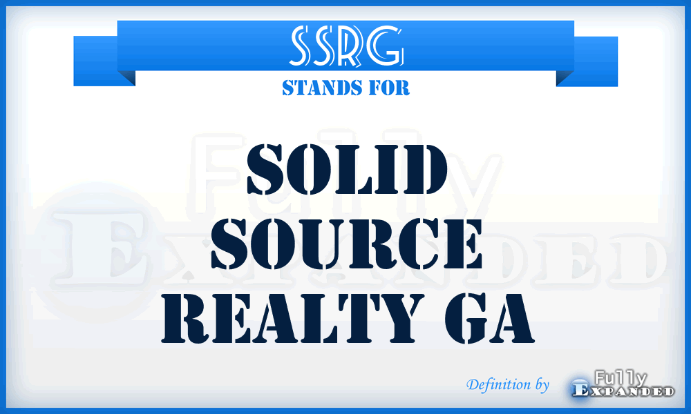 SSRG - Solid Source Realty Ga