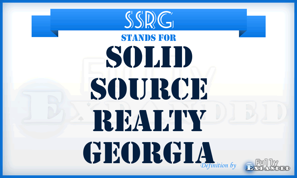 SSRG - Solid Source Realty Georgia