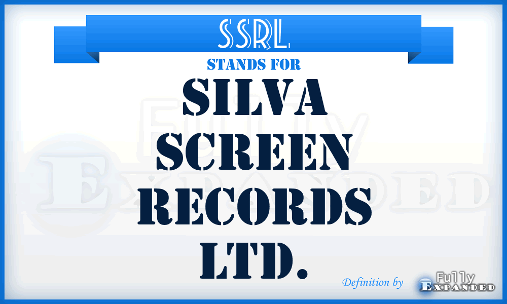 SSRL - Silva Screen Records Ltd.