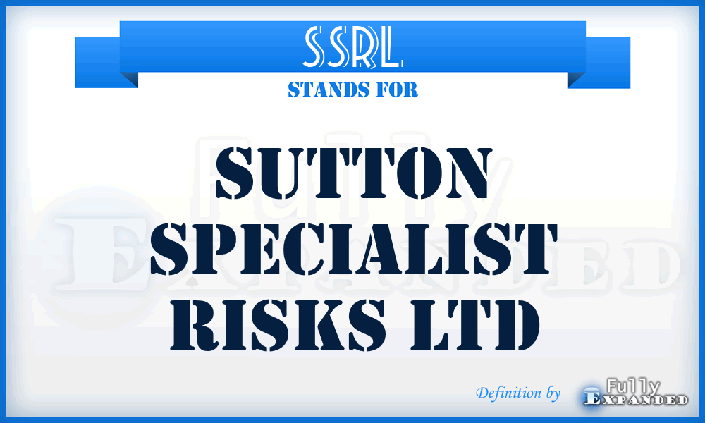 SSRL - Sutton Specialist Risks Ltd