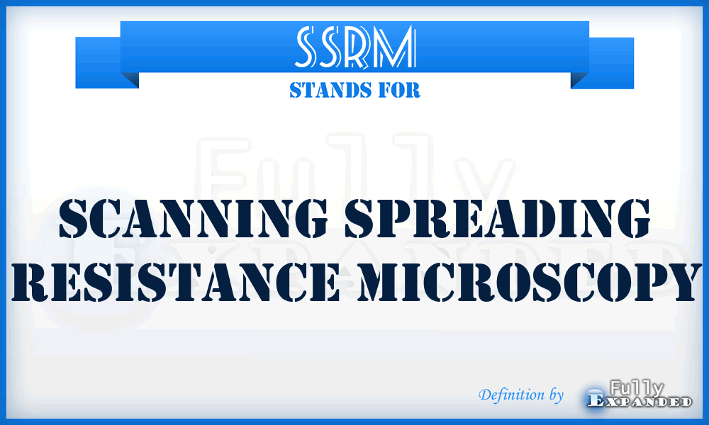 SSRM - scanning spreading resistance microscopy