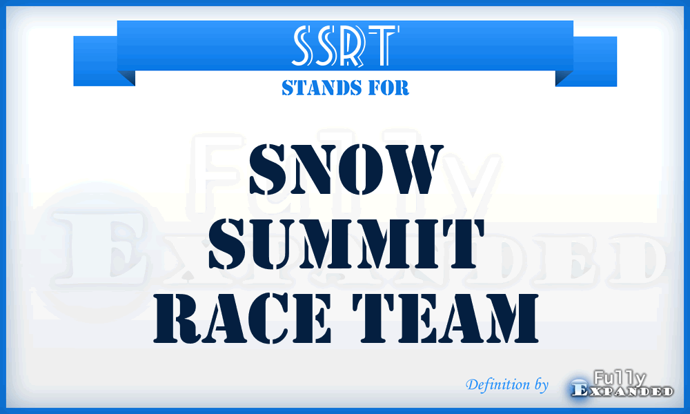 SSRT - Snow Summit Race Team