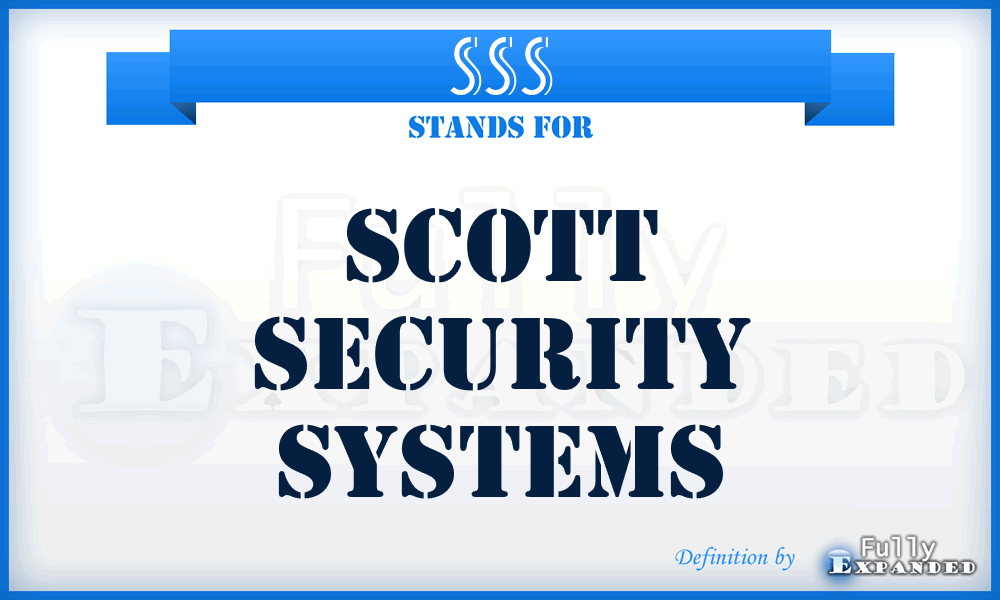 SSS - Scott Security Systems