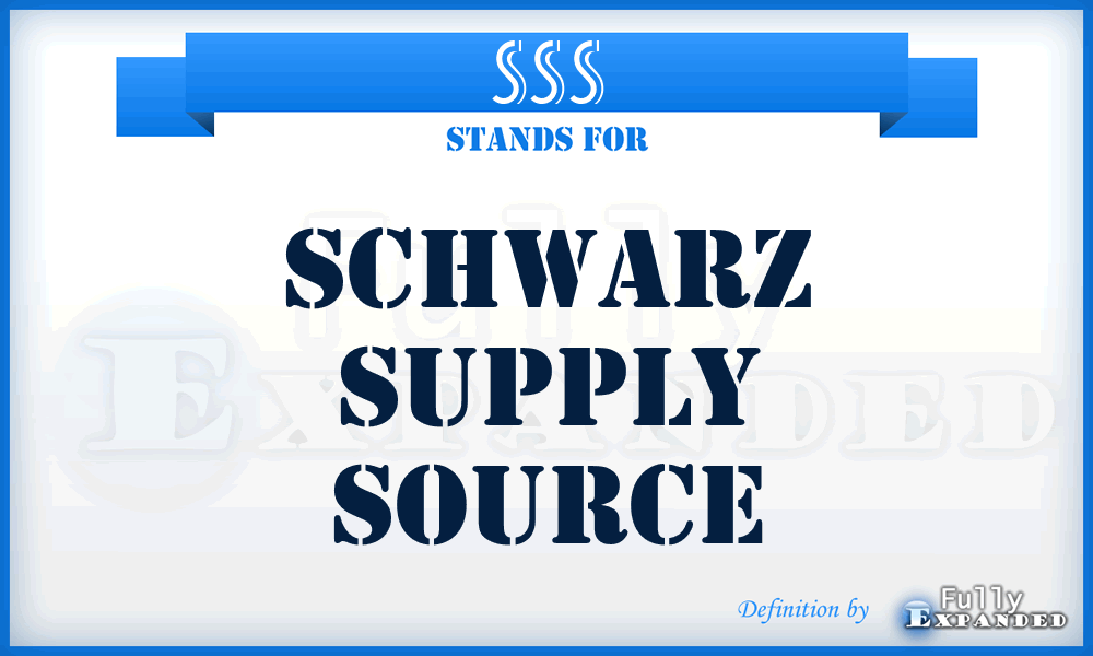 SSS - Schwarz Supply Source