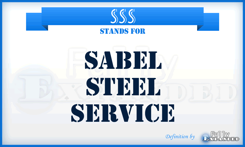 SSS - Sabel Steel Service