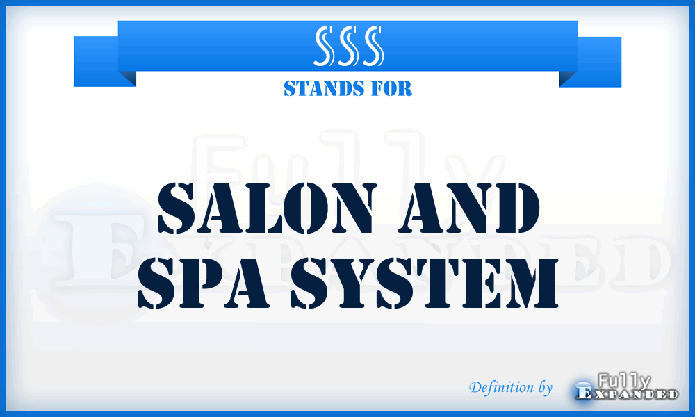 SSS - Salon and Spa System