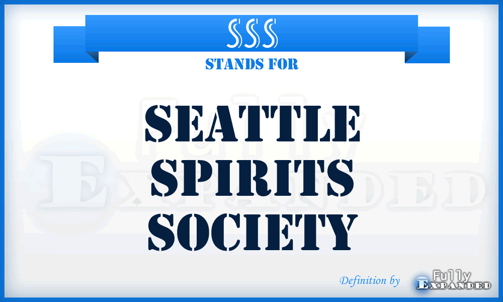 SSS - Seattle Spirits Society
