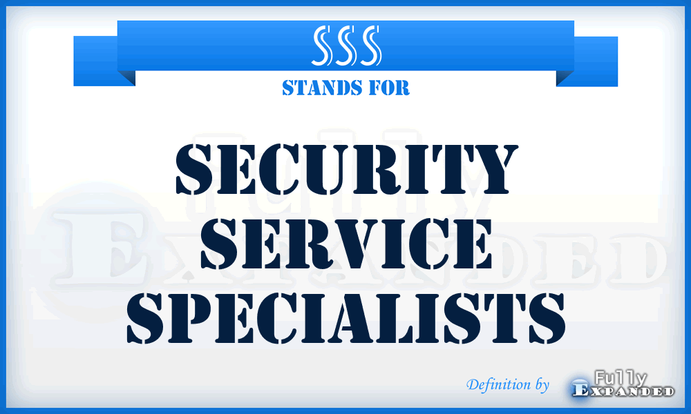 SSS - Security Service Specialists