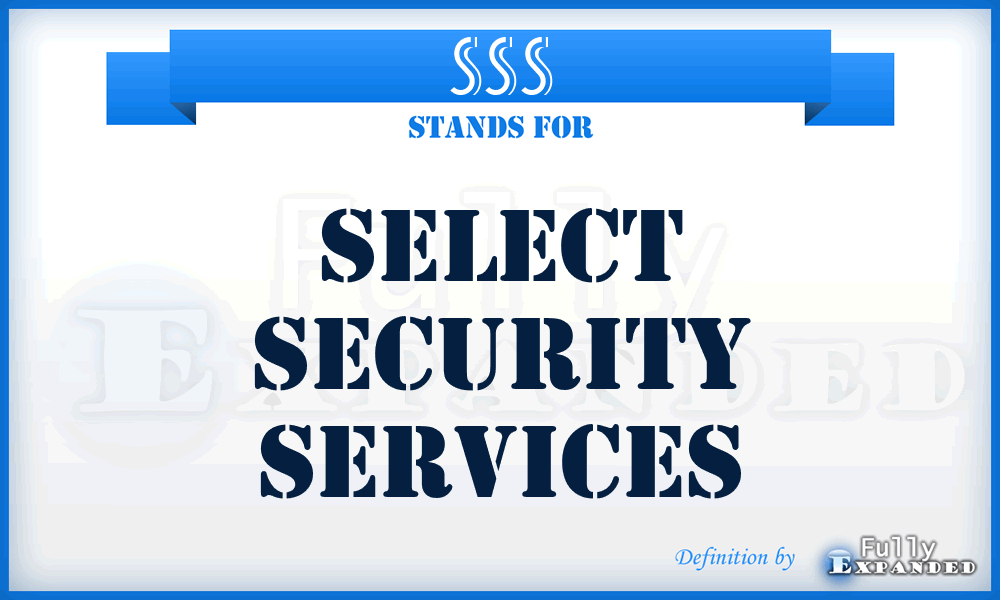 SSS - Select Security Services