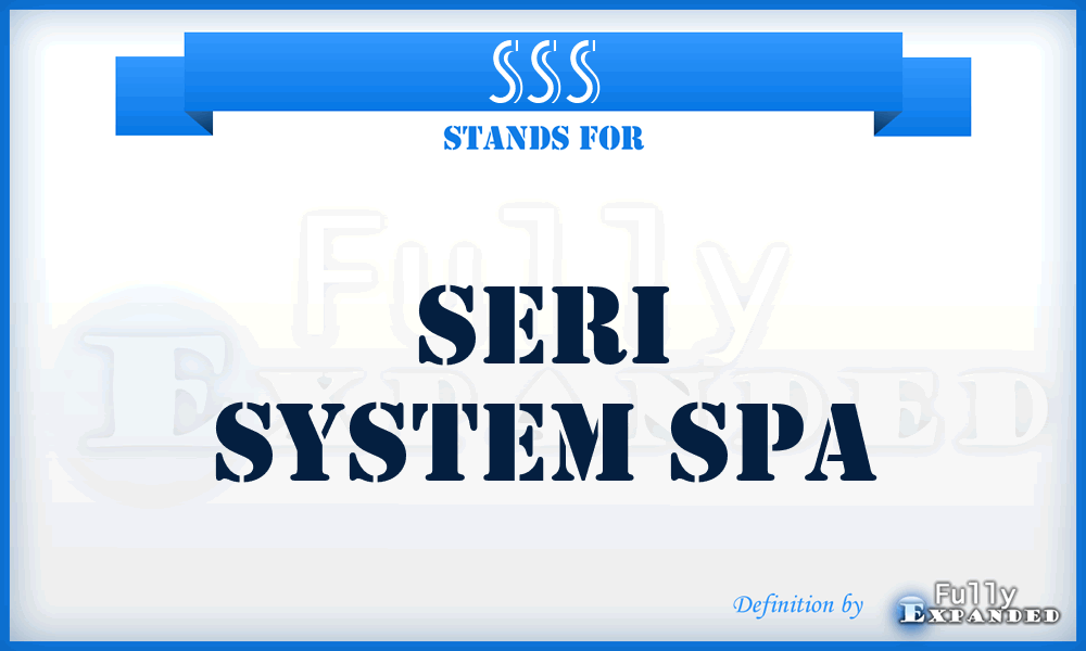 SSS - Seri System Spa
