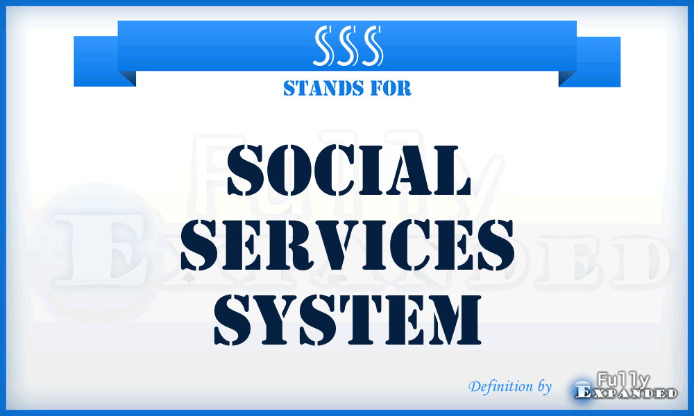 SSS - Social Services System