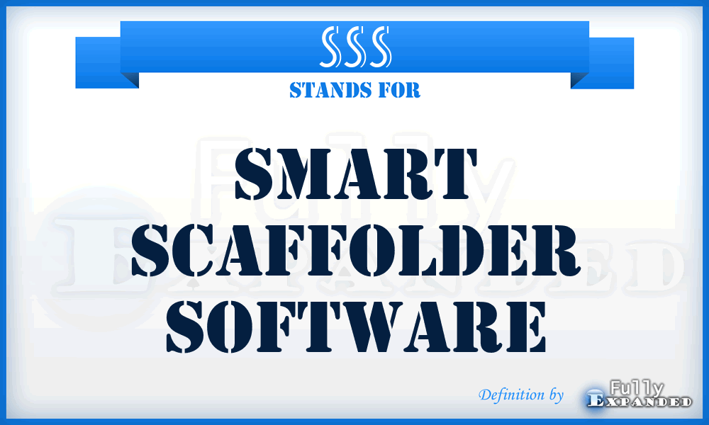 SSS - Smart Scaffolder Software