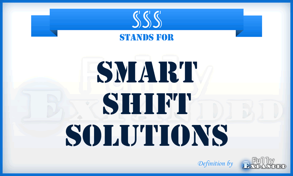 SSS - Smart Shift Solutions