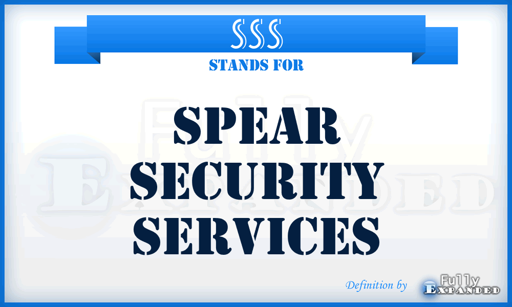 SSS - Spear Security Services
