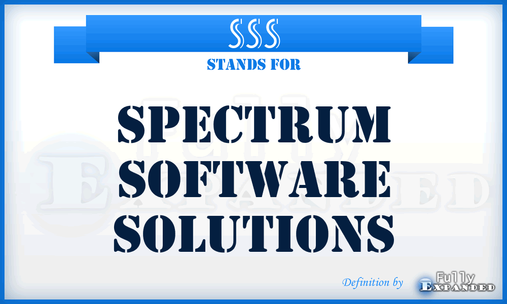 SSS - Spectrum Software Solutions