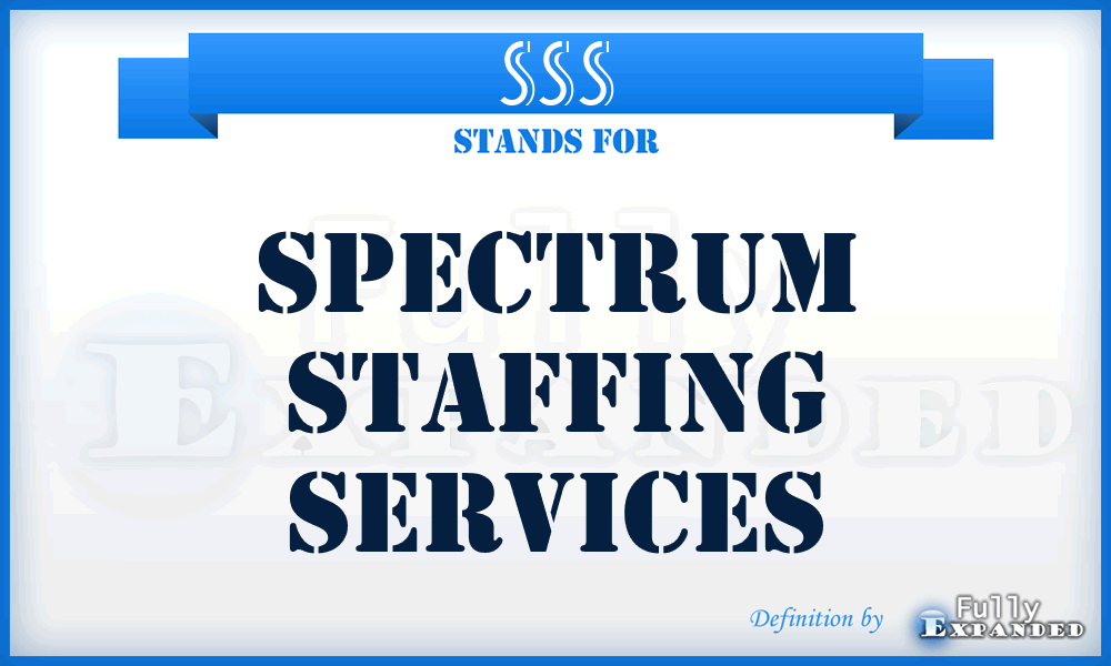 SSS - Spectrum Staffing Services