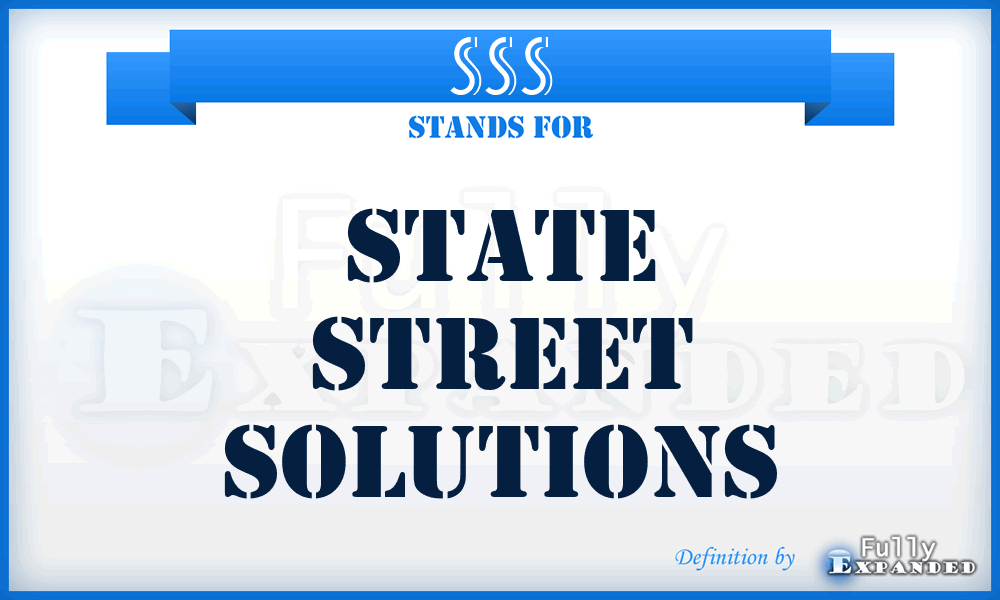 SSS - State Street Solutions