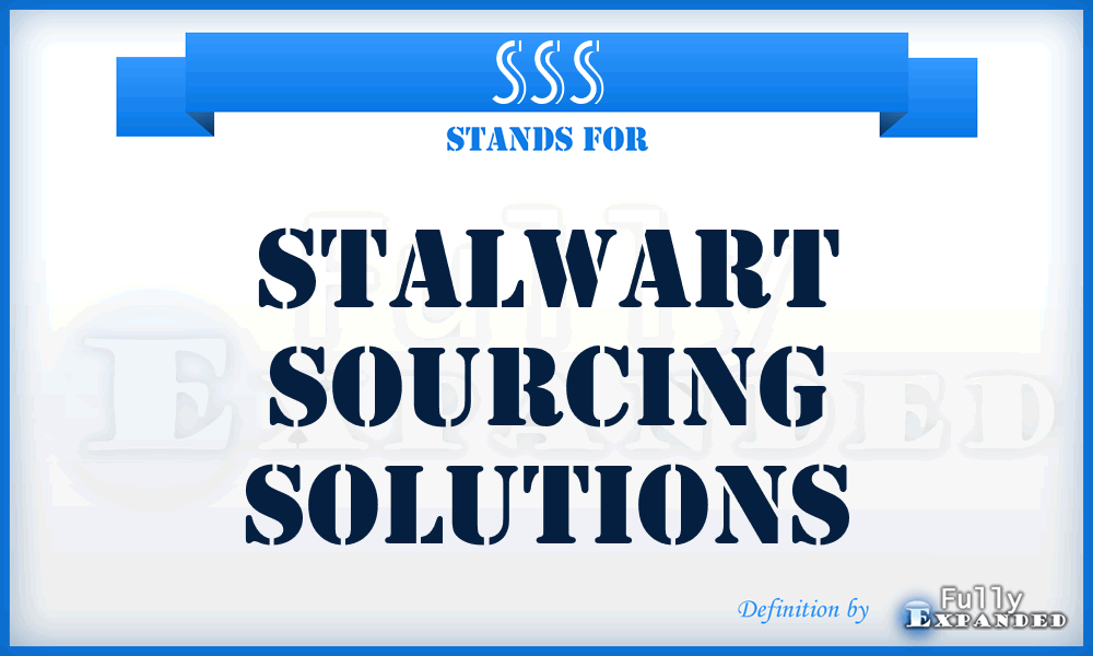 SSS - Stalwart Sourcing Solutions