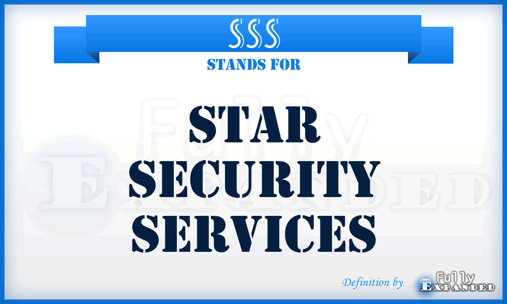 SSS - Star Security Services