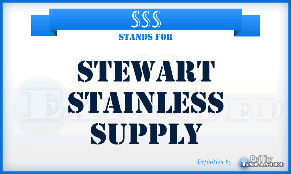 SSS - Stewart Stainless Supply