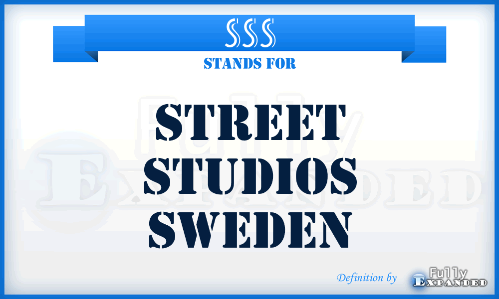SSS - Street Studios Sweden