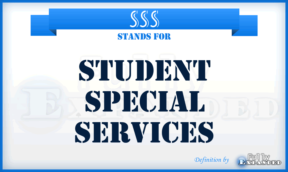 SSS - Student Special Services