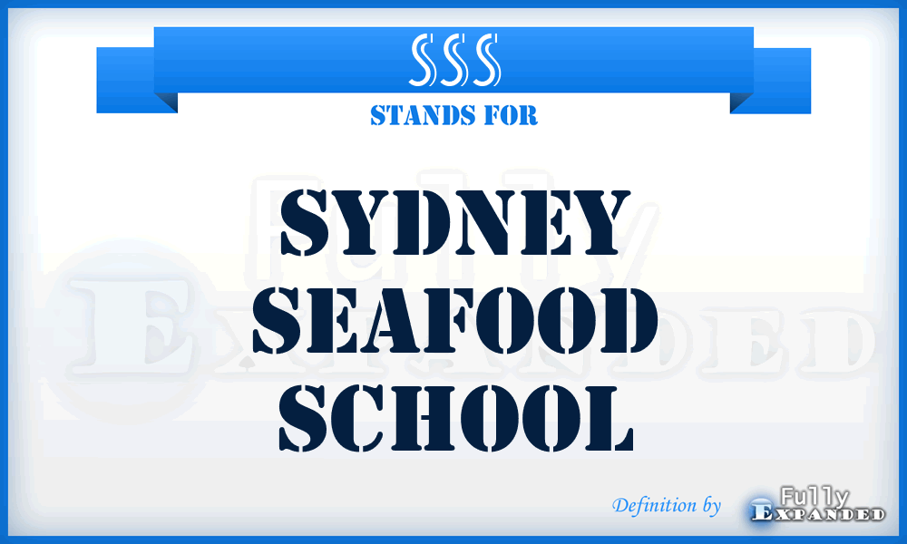 SSS - Sydney Seafood School