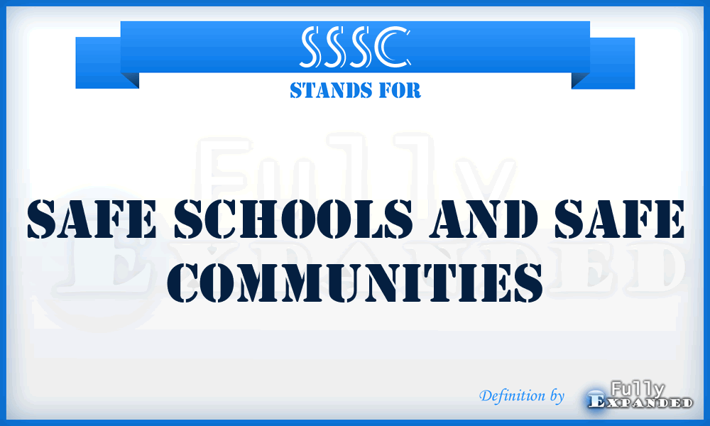 SSSC - Safe Schools and Safe Communities